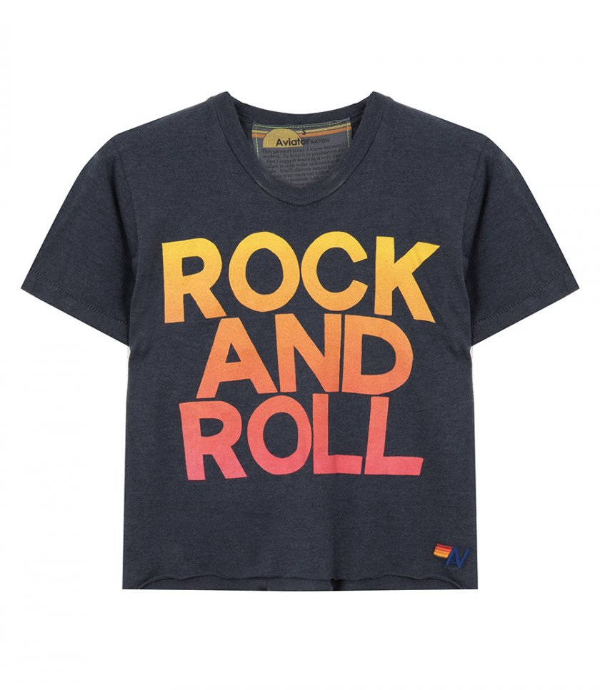 TOPS - ROCK N ROLL FADED BOYFRIEND TEE