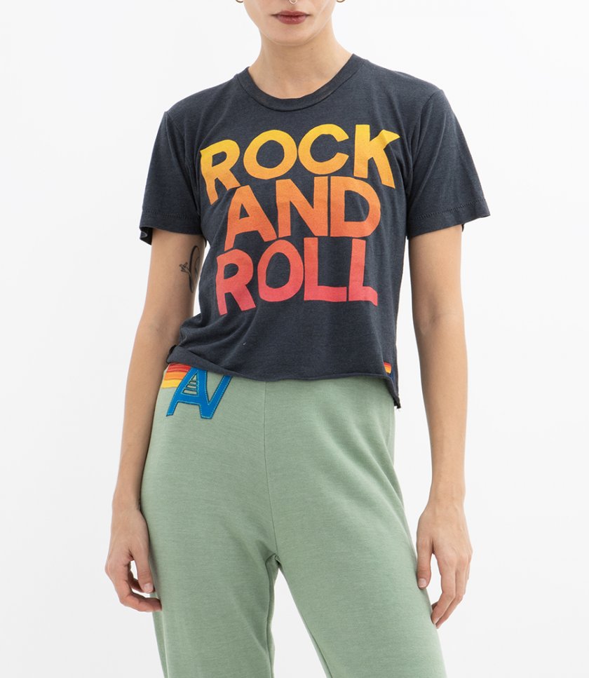 ROCK N ROLL FADED BOYFRIEND TEE