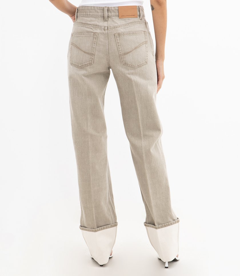 STRAIGHT TURN UP JEANS