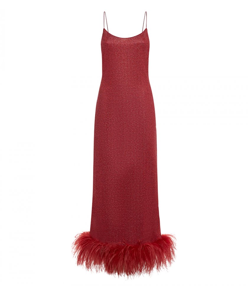 LUMIERE PLUMAGE SLIP DRESS
