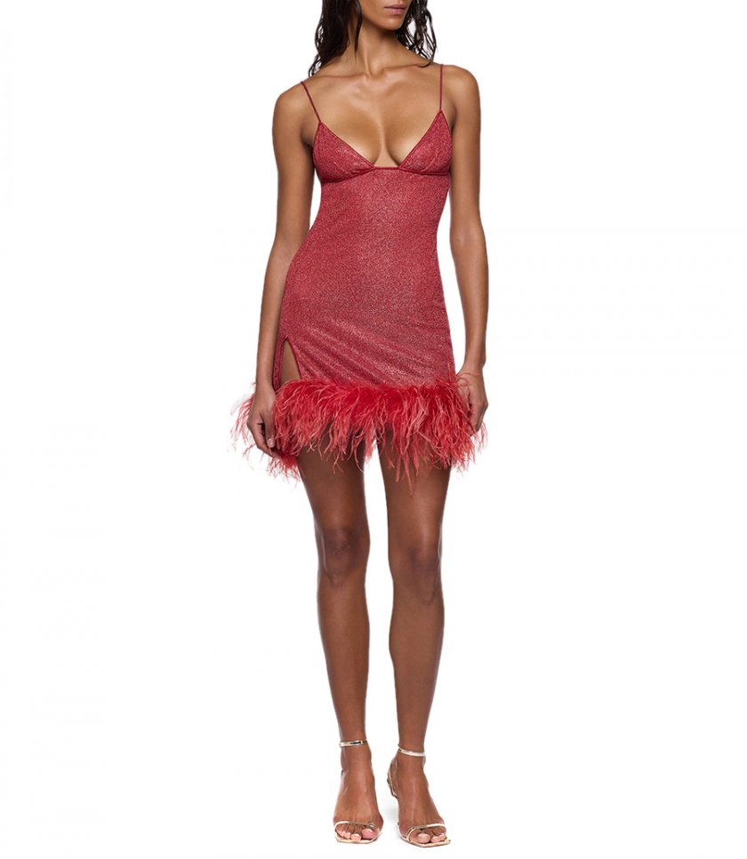 LUMIERE PLUMAGE SHORT DRESS