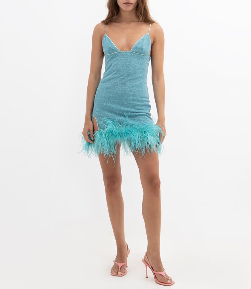LUMIERE PLUMAGE SHORT DRESS
