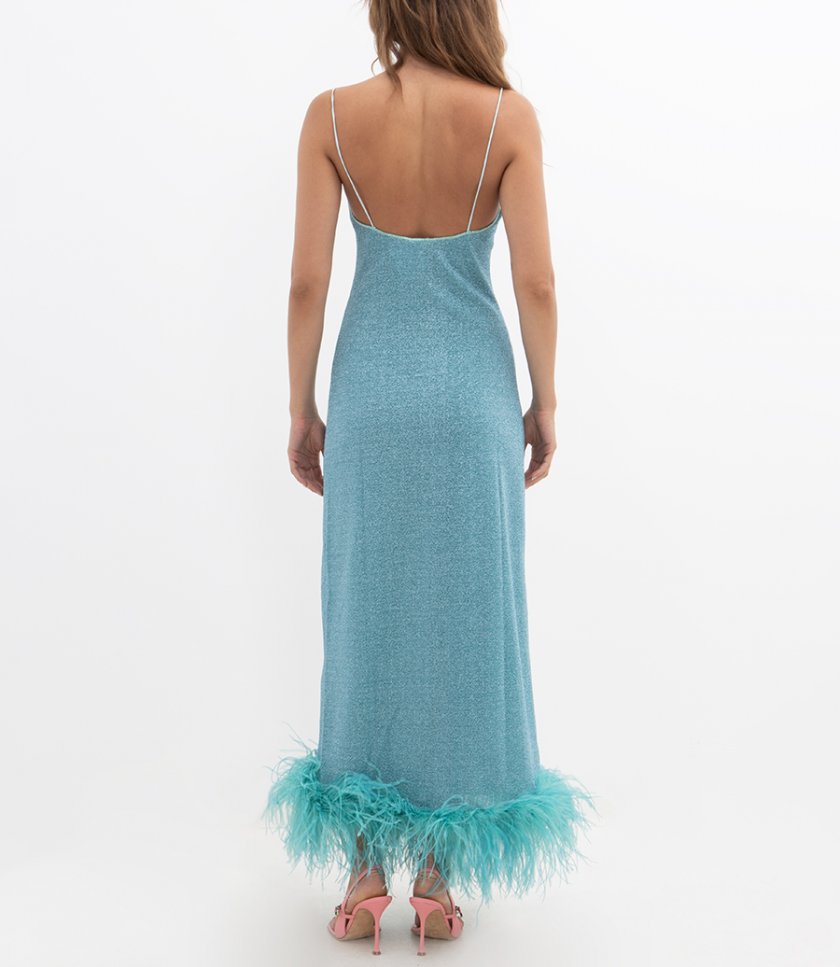LUMIERE PLUMAGE SLIP DRESS