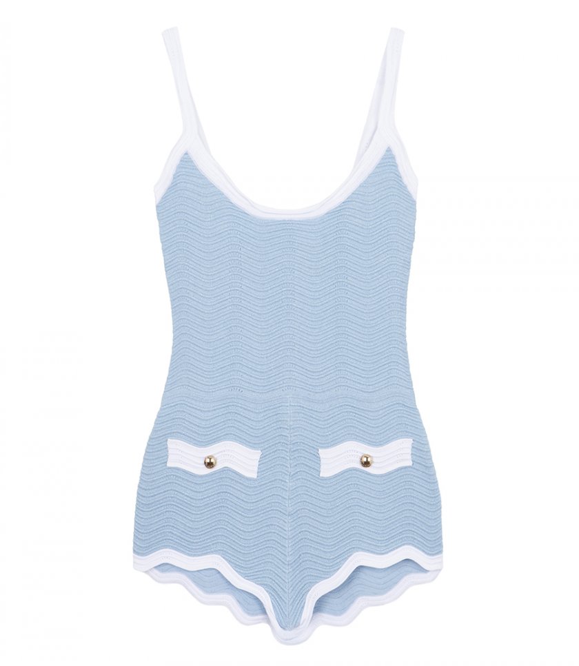 JACQUETTE METALLIC RIB ROMPER