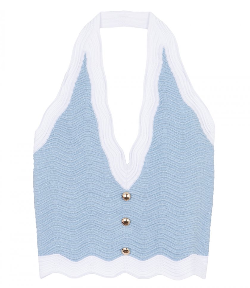 LEENA METALLIC RIB TOP