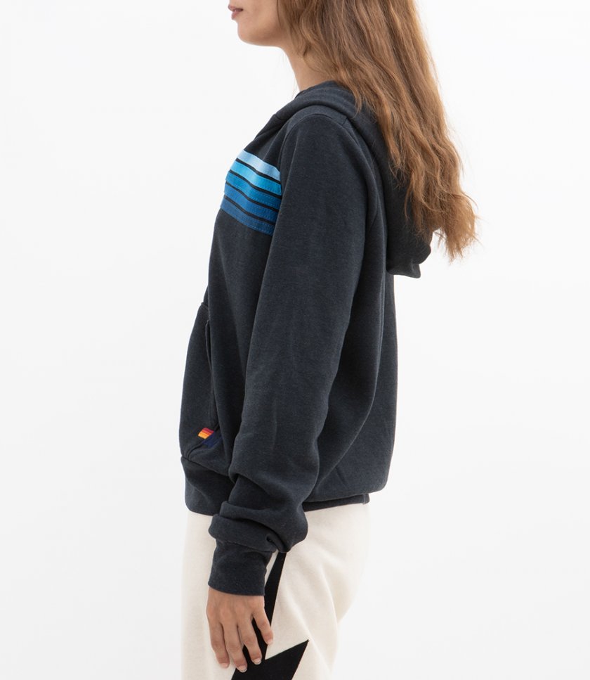 5 STRIPE ZIP HOODIE