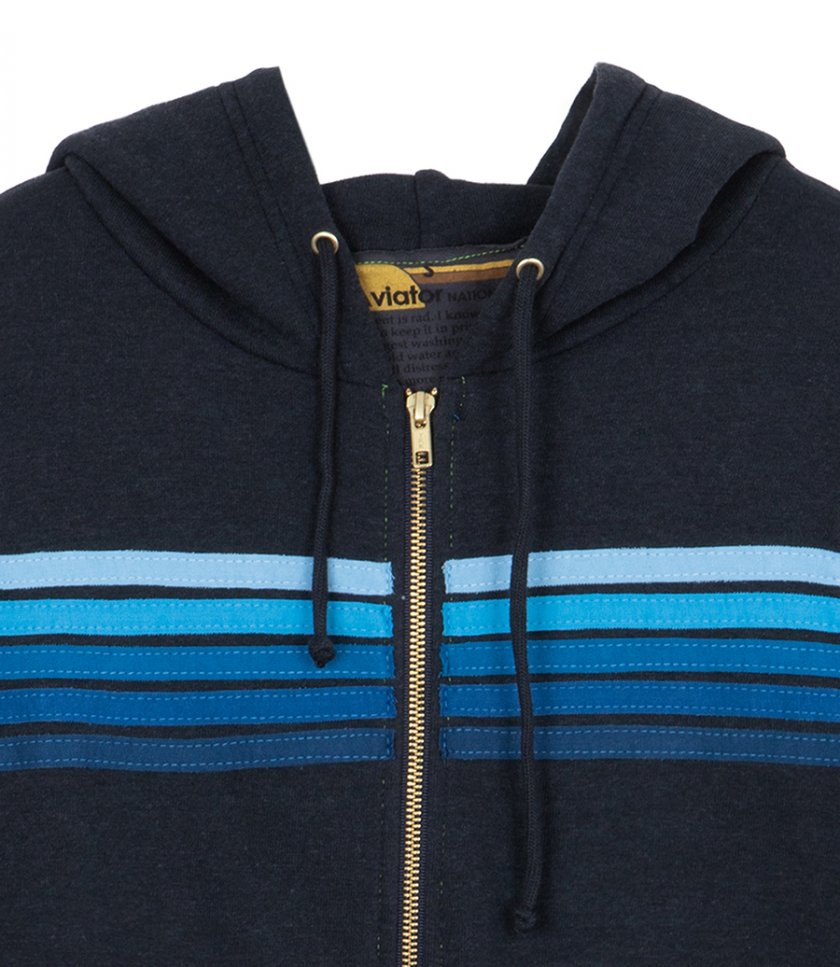 5 STRIPE ZIP HOODIE