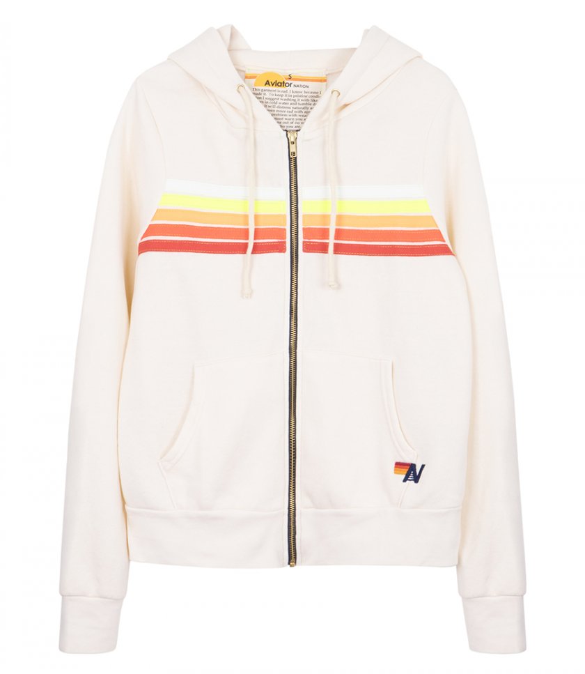 5 STRIPE ZIP HOODIE