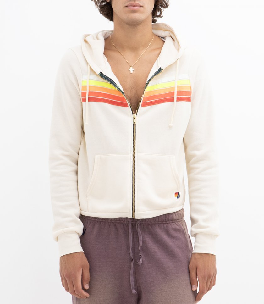 5 STRIPE ZIP HOODIE