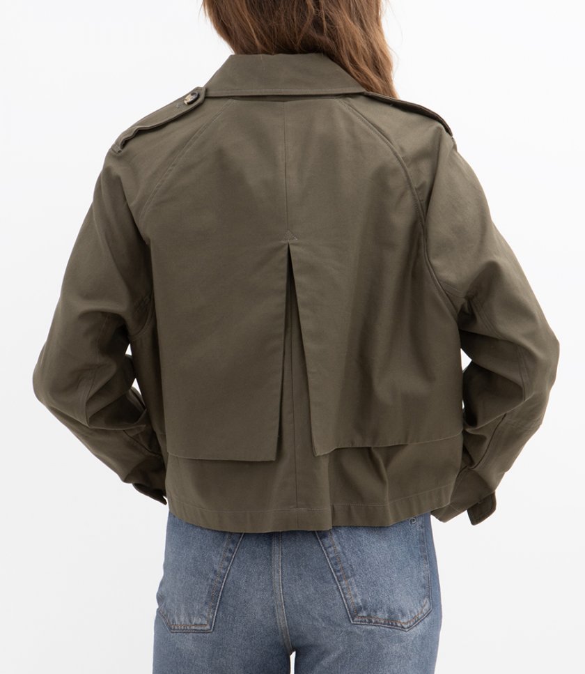 JAMIE CROPPED TRENCH COAT