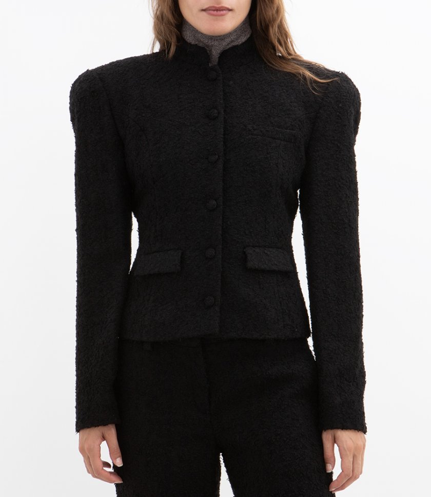 STAND COLLAR BOUCLE BLAZER