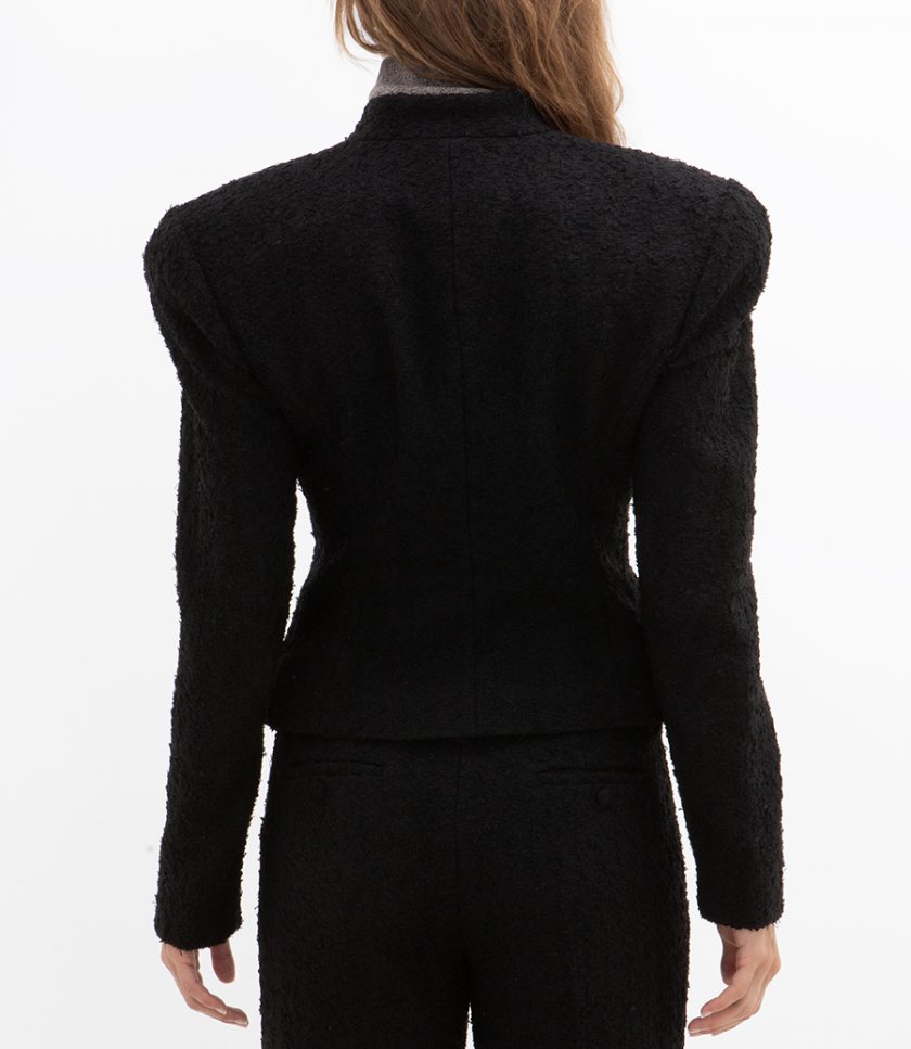 STAND COLLAR BOUCLE BLAZER