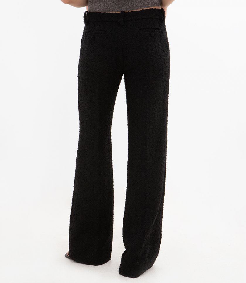 FLARED TAILORED BOUCLE TROUSERS