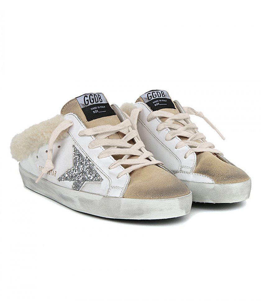 SUPER- STAR SABOT SUEDE TOE SHEARLING