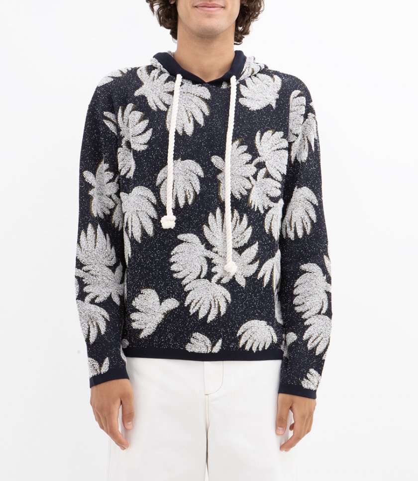 PALM JACQUARD HOODIE