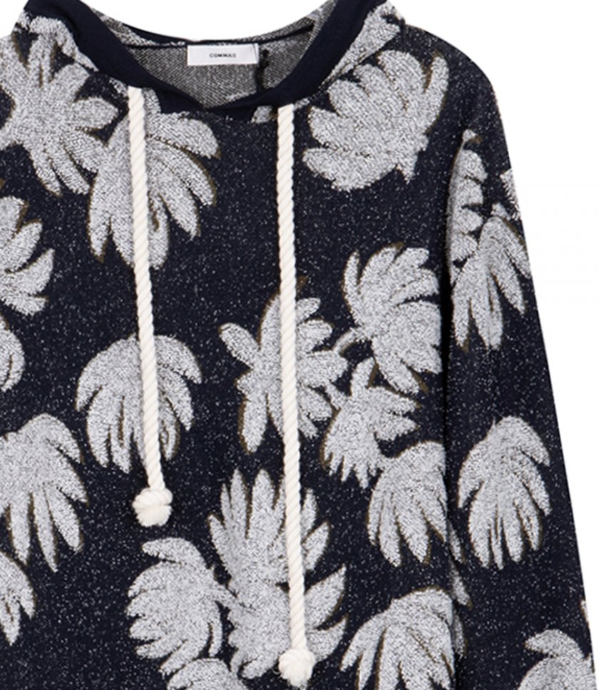 PALM JACQUARD HOODIE