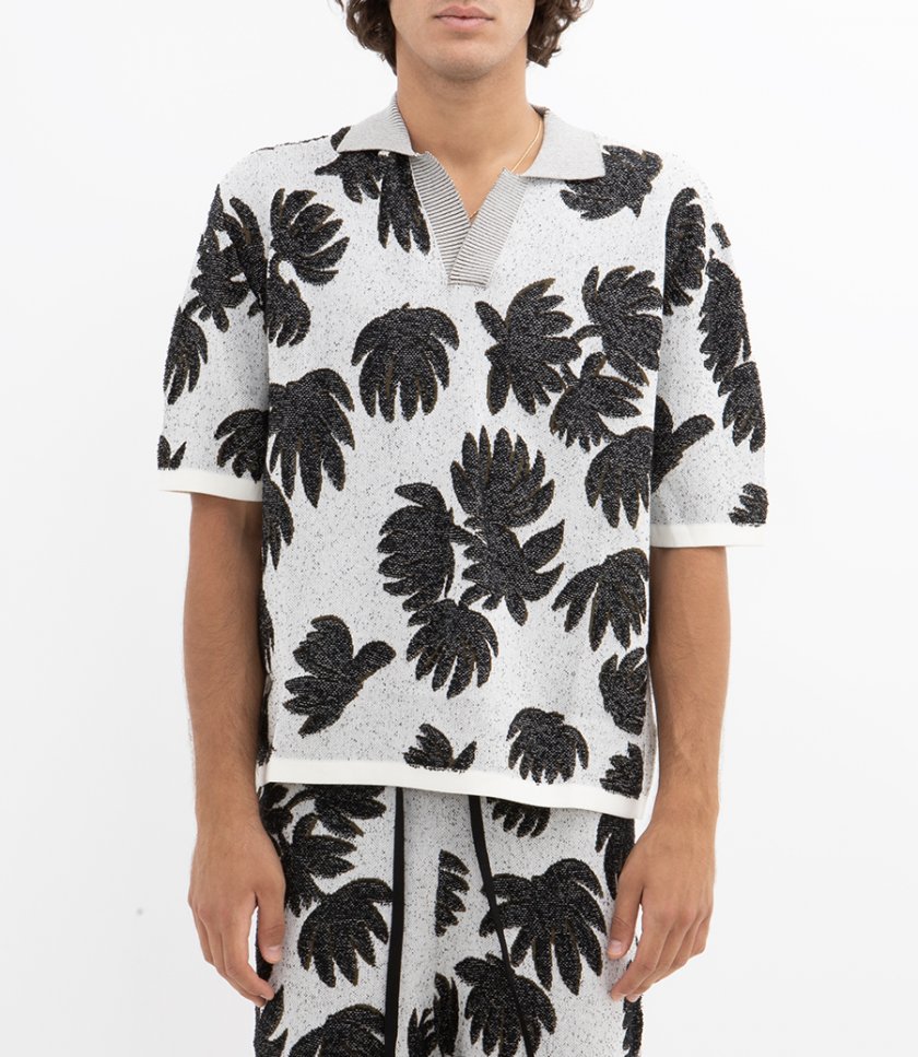 PALM JACQUARD POLO