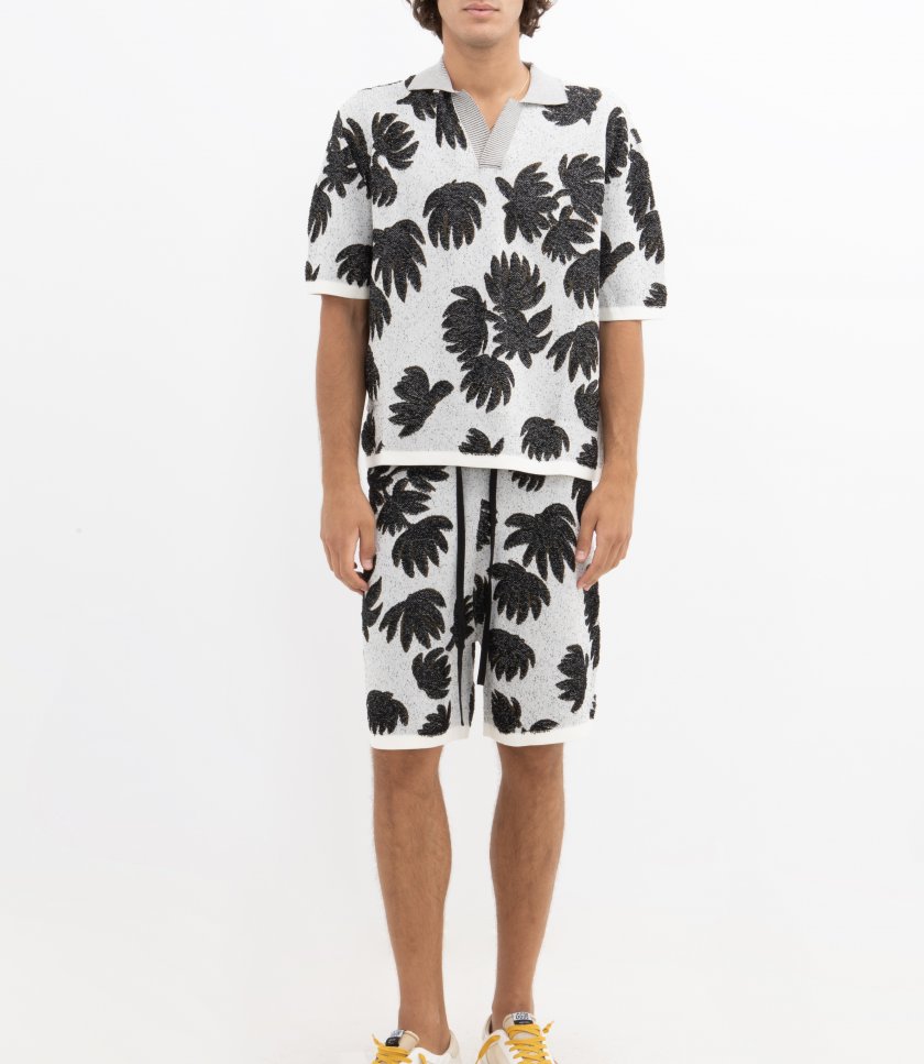PALM JACQUARD POLO