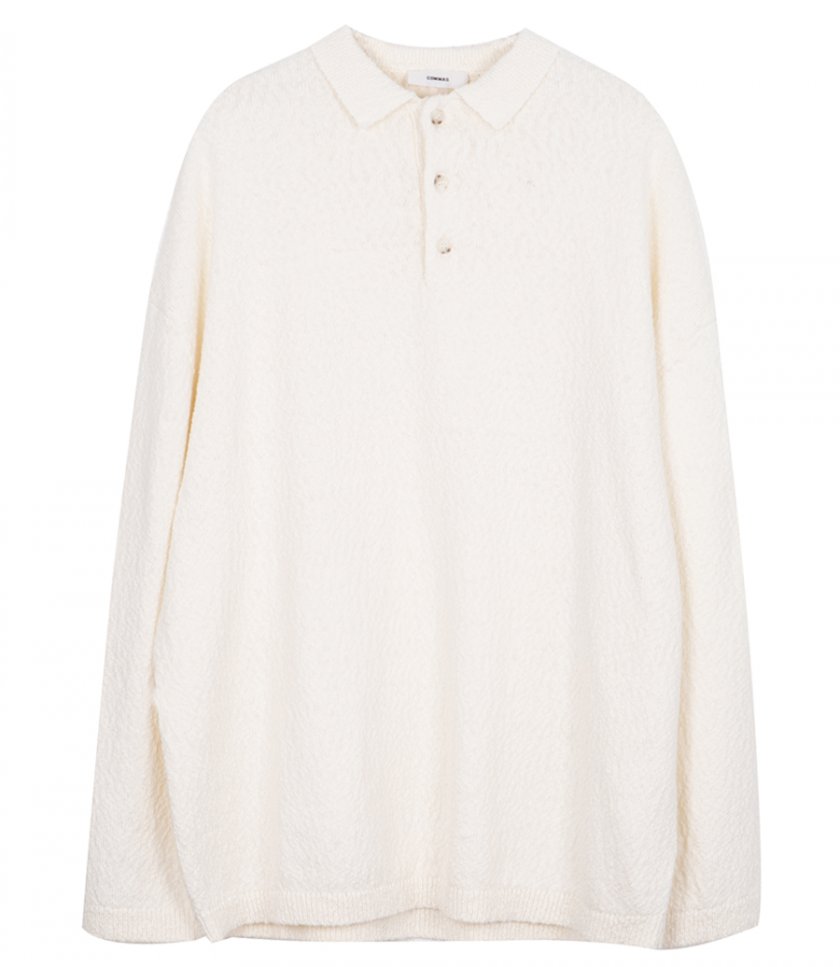 PULLOVERS - BOXY POLO KNIT