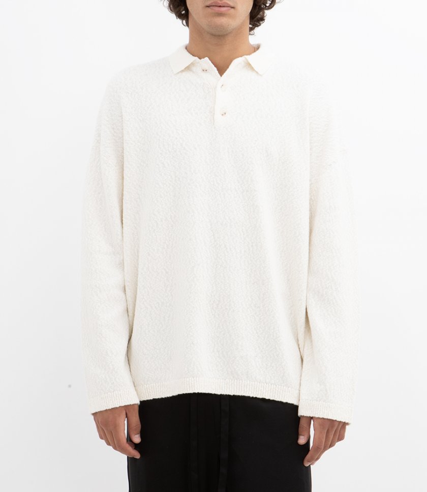 BOXY POLO KNIT
