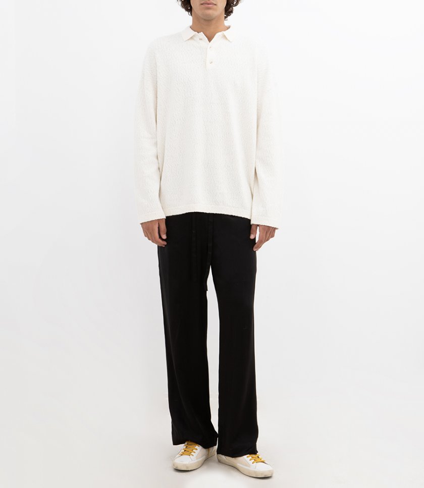 BOXY POLO KNIT