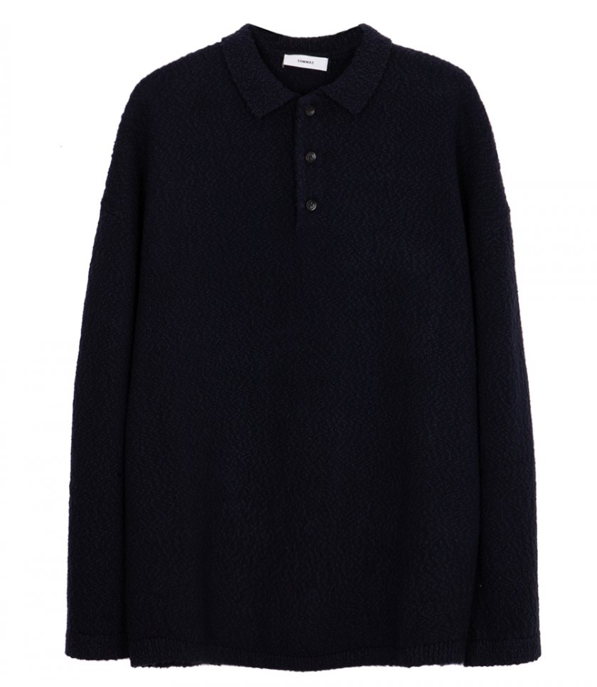 BOXY POLO KNIT