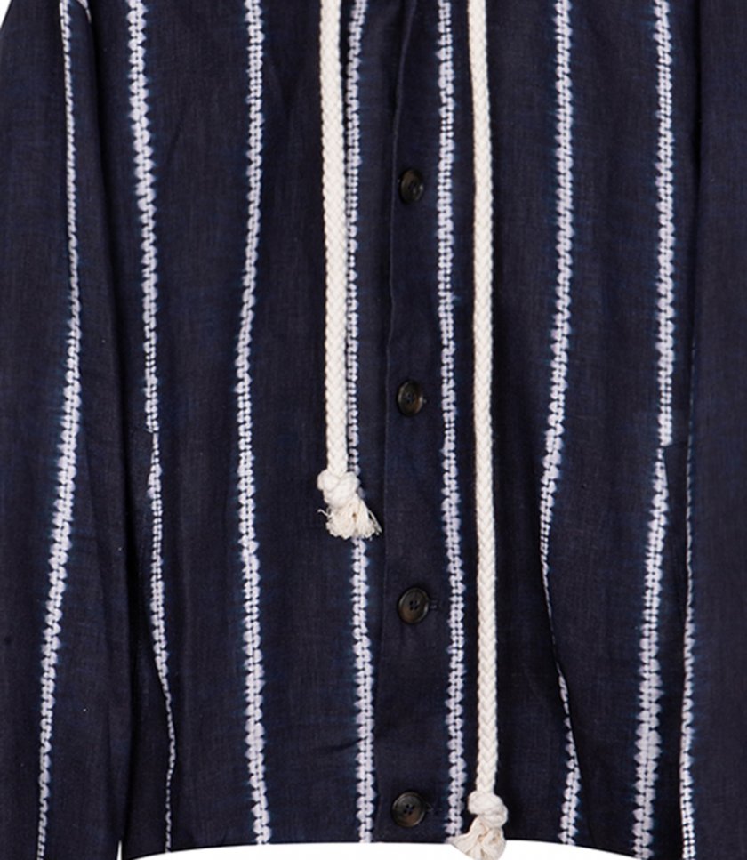 SHIBORI STRIPE HOODIE