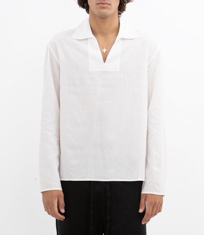 PLEATED POP OVER SHIRT