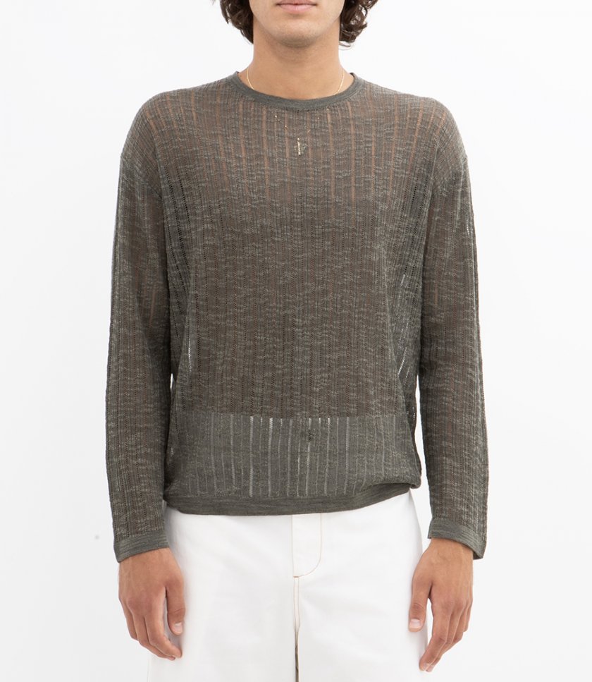 POINTELLE KNIT SWEATER
