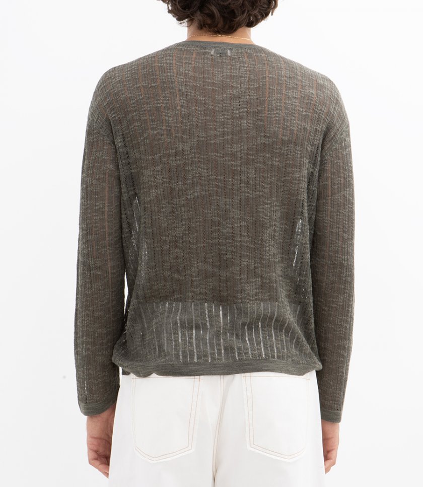 POINTELLE KNIT SWEATER