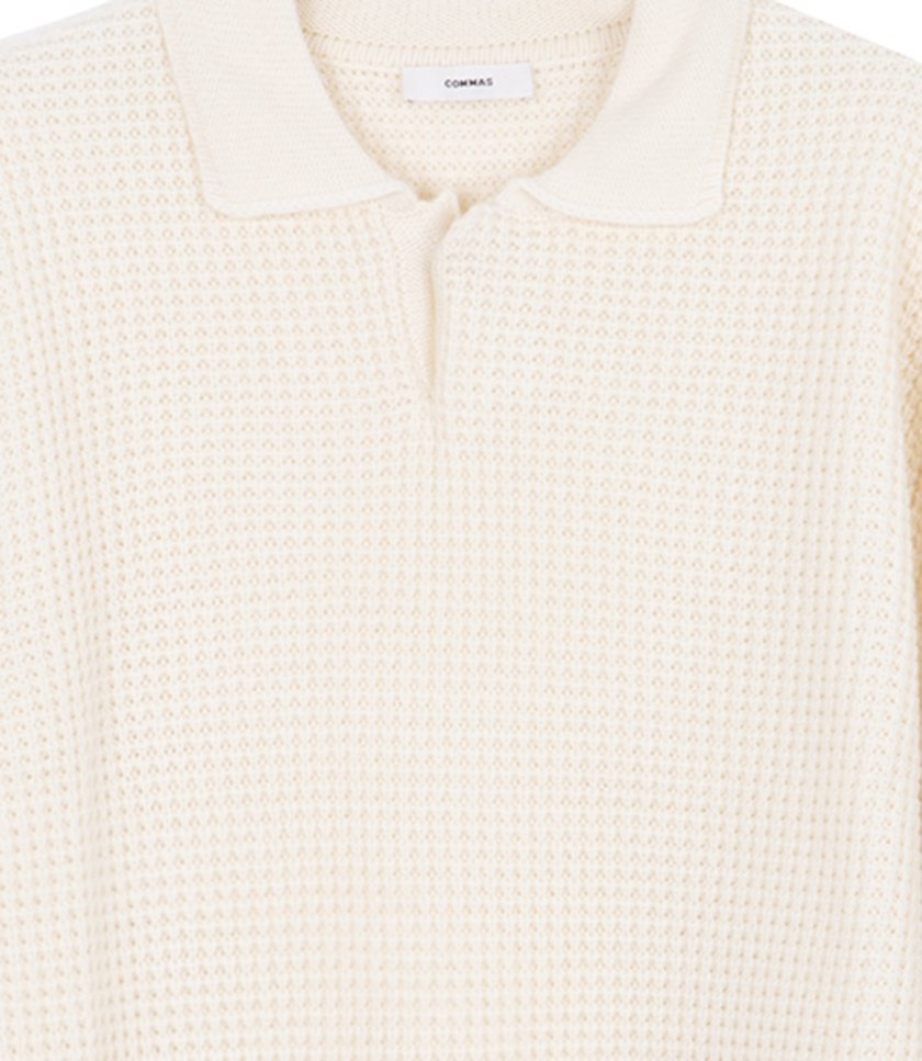 WOOL CASHMERE COLLARED SWEATER