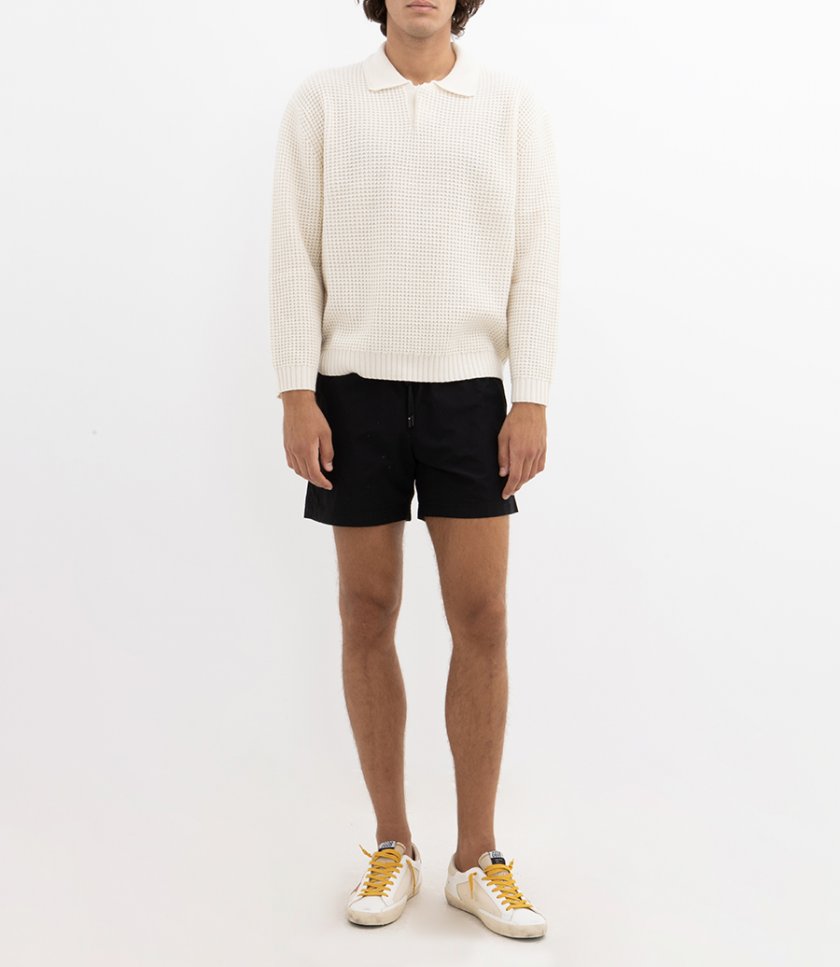 WOOL CASHMERE COLLARED SWEATER