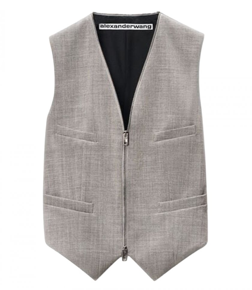 TOPS - LOOP ZIPPER TAILORED VEST