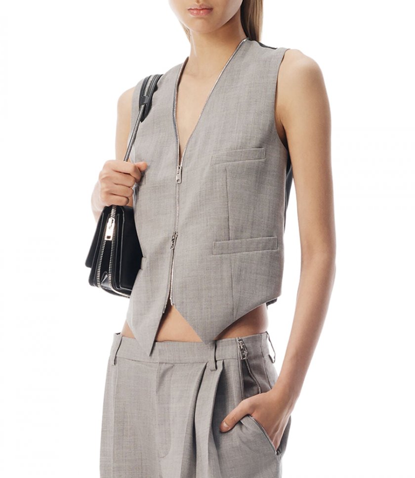 LOOP ZIPPER TAILORED VEST