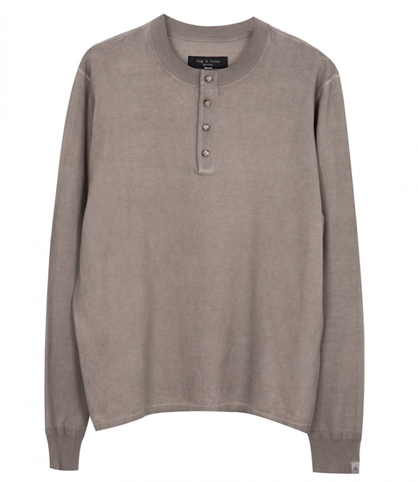 WASHED COTTON HENLEY