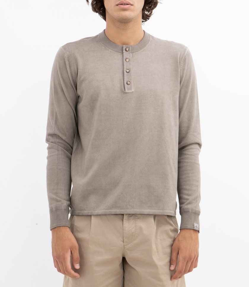 WASHED COTTON HENLEY
