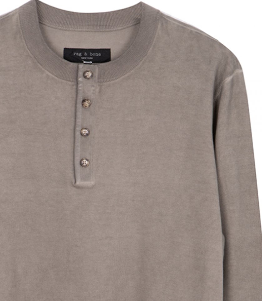 WASHED COTTON HENLEY