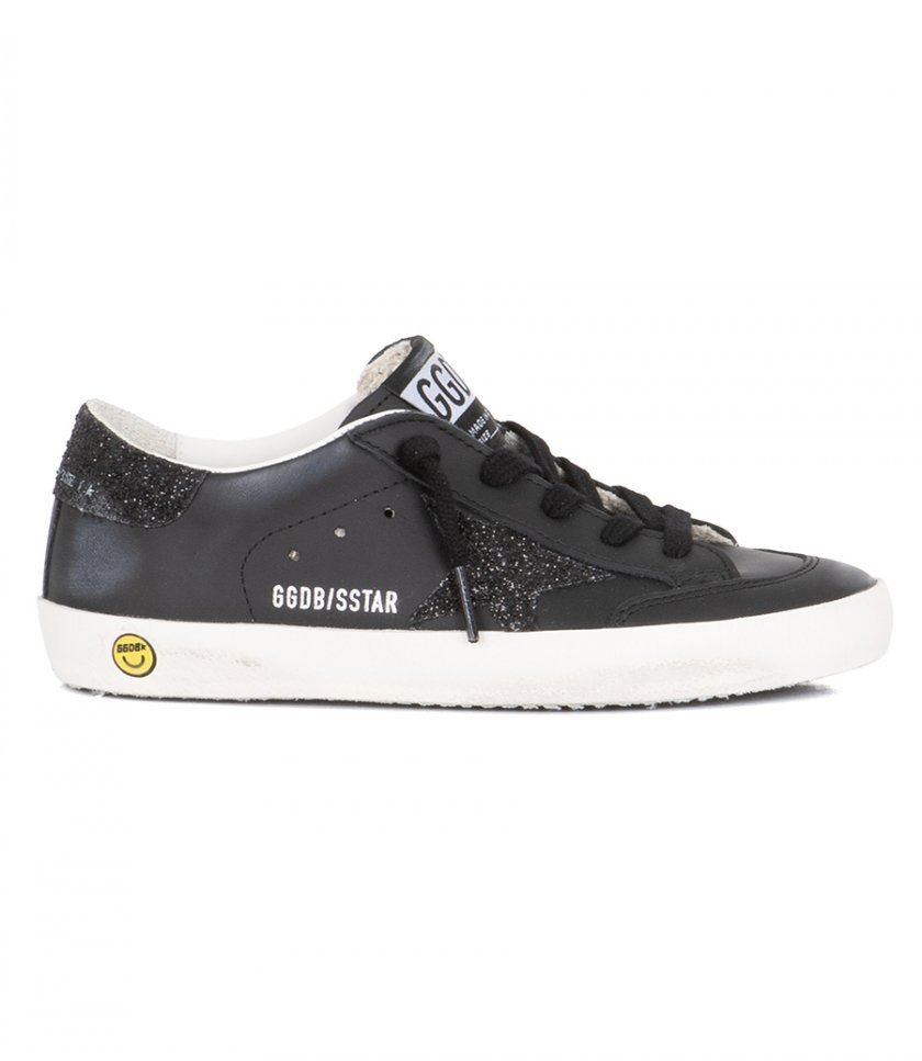 SHOES - BLACK GLITTER STAR SUPER-STAR