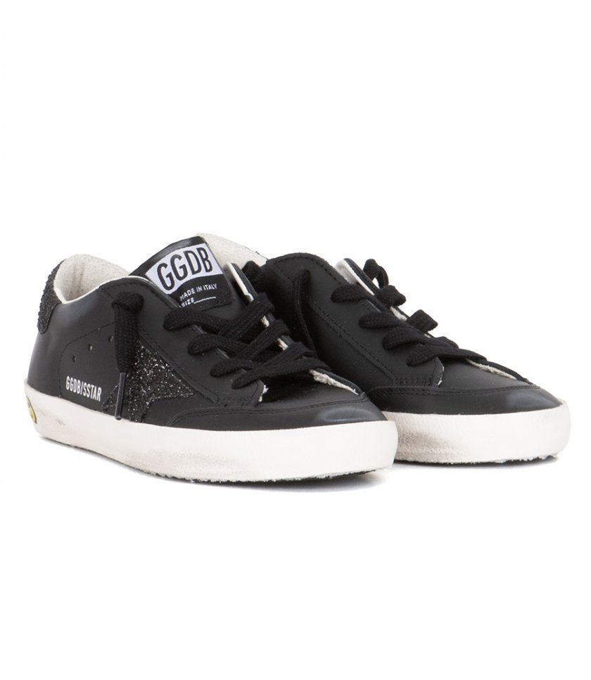 BLACK GLITTER STAR SUPER-STAR