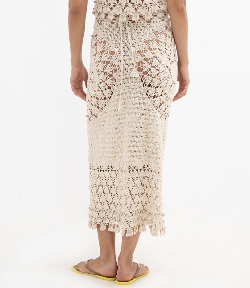 EMBELLISHED CROCHET SKIRT