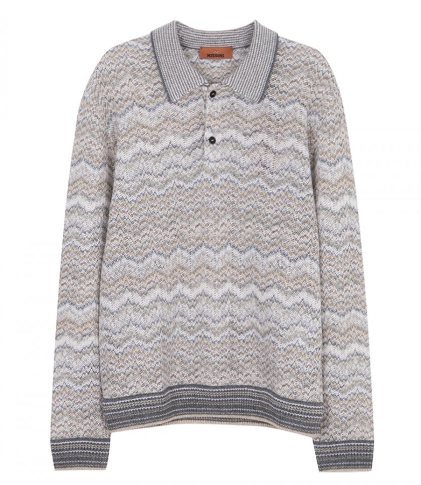 NON TEXTURED CHEVRON LS POLO