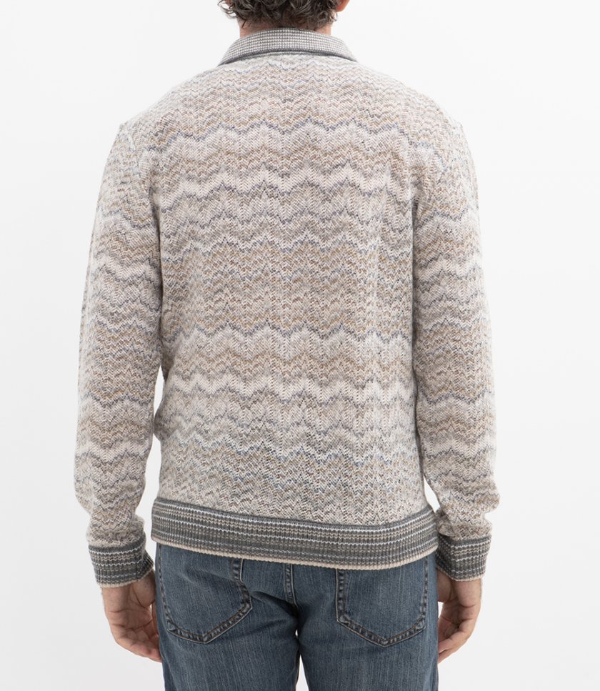 NON TEXTURED CHEVRON LS POLO