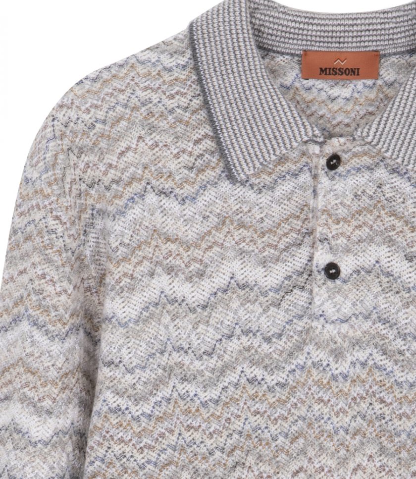 NON TEXTURED CHEVRON LS POLO
