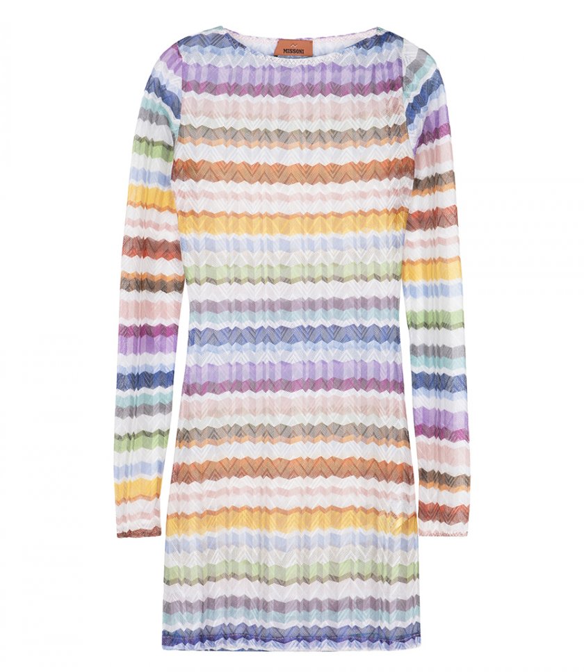 T-SHIRTS - ZIG ZAG MOTIF LONG SLEEVE T-SHIRT