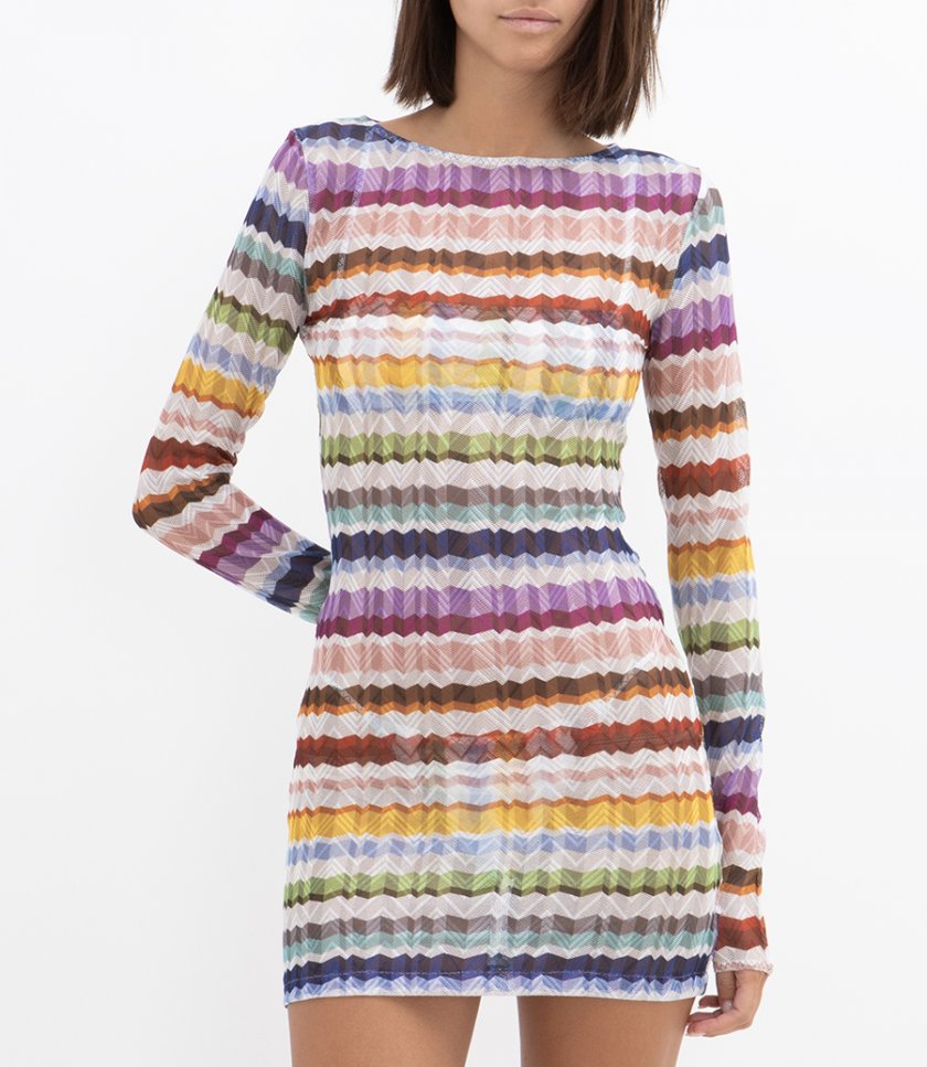 ZIG ZAG MOTIF LONG SLEEVE T-SHIRT