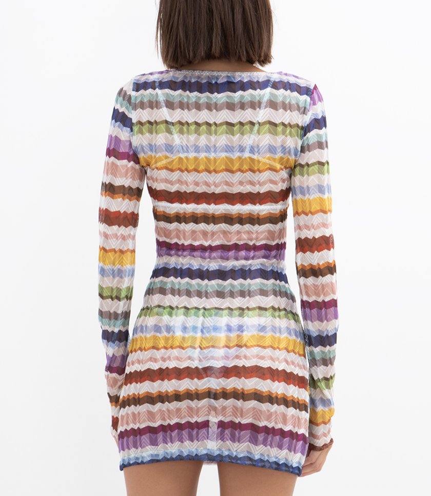 ZIG ZAG MOTIF LONG SLEEVE T-SHIRT