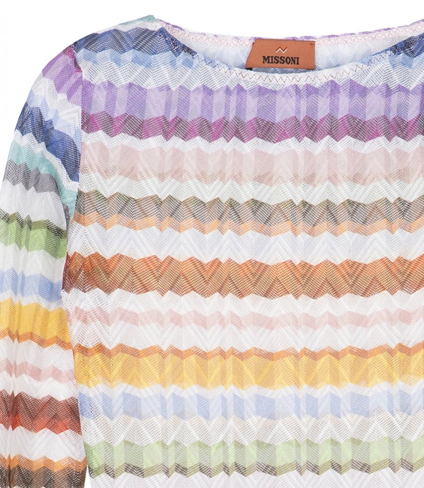 ZIG ZAG MOTIF LONG SLEEVE T-SHIRT