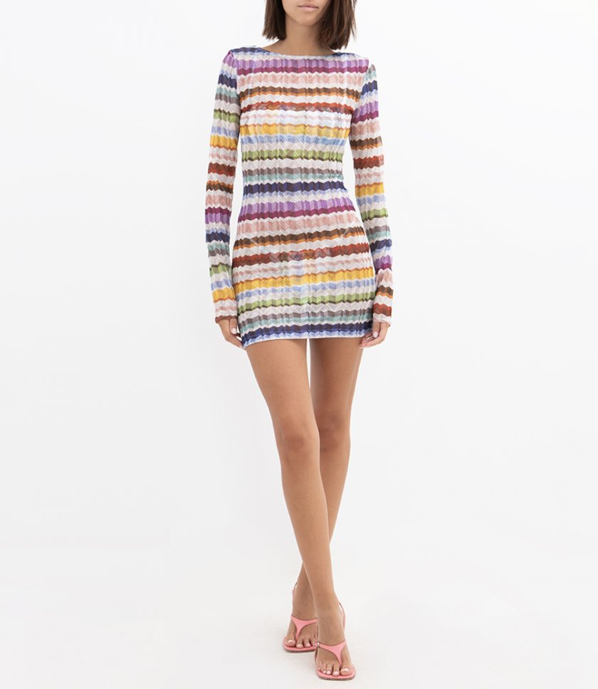 ZIG ZAG MOTIF LONG SLEEVE T-SHIRT
