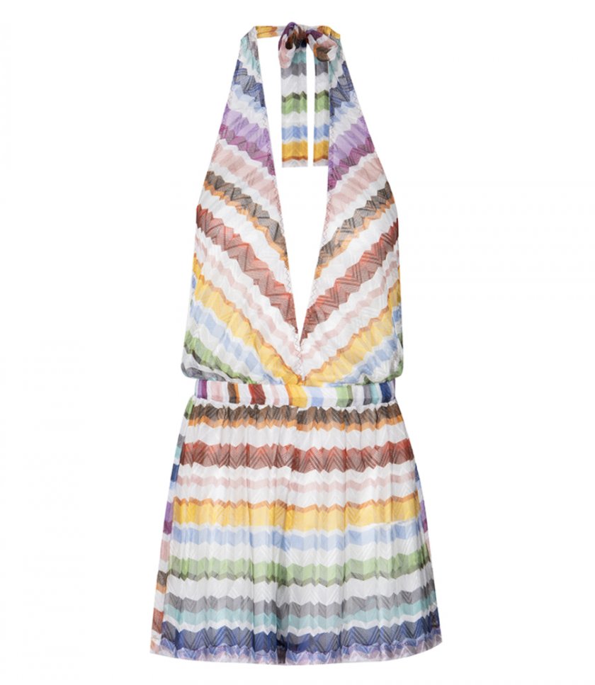 COVER-UPS - ZIG ZAG TULLE SHORT JUMPSUIT