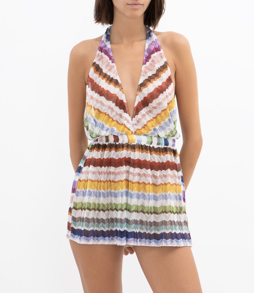 ZIG ZAG TULLE SHORT JUMPSUIT
